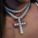 Tennis Cross Double Necklace for MP Female 1.05