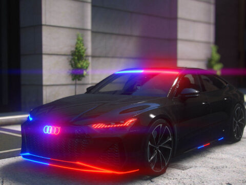 Audi RS7 C8 Police Modern Lights