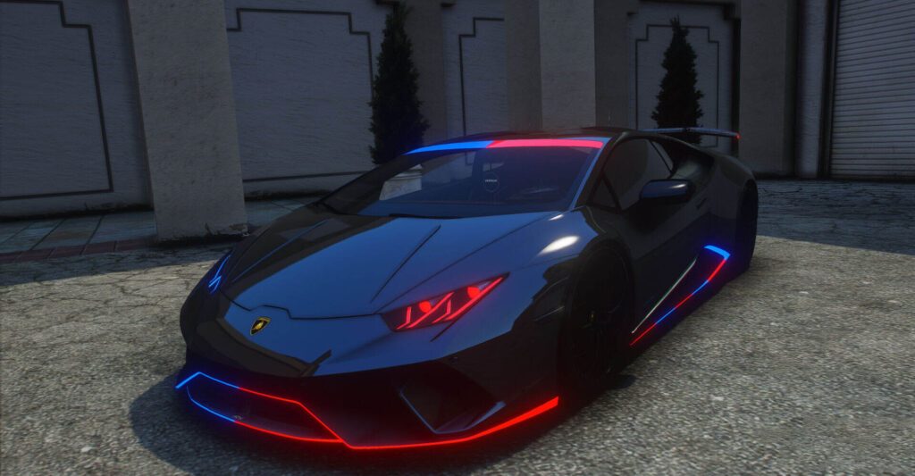 Lamborghini Huracan Peformante Police Modern Lights