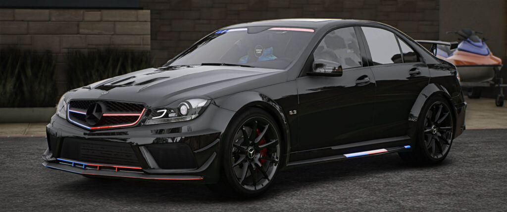 Mercedes-AMG C63 Sedan Black Series Police Modern Lights