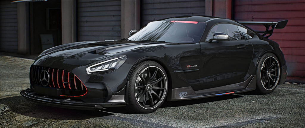 Mercedes AMG GT-R Black Series Police Modern Lights