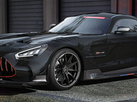 Mercedes AMG GT-R Black Series Police Modern Lights