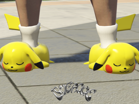 Pikachu Slippers for MP Female 1.0