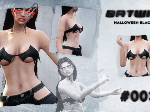 Strapless batwing top for MP Female - Halloween! V1.1