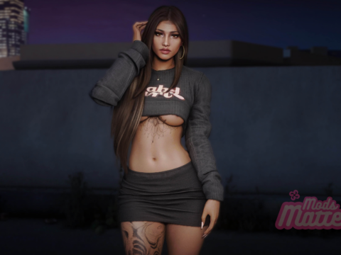 Baby Girl Cropped Tee for MP Female 1.0