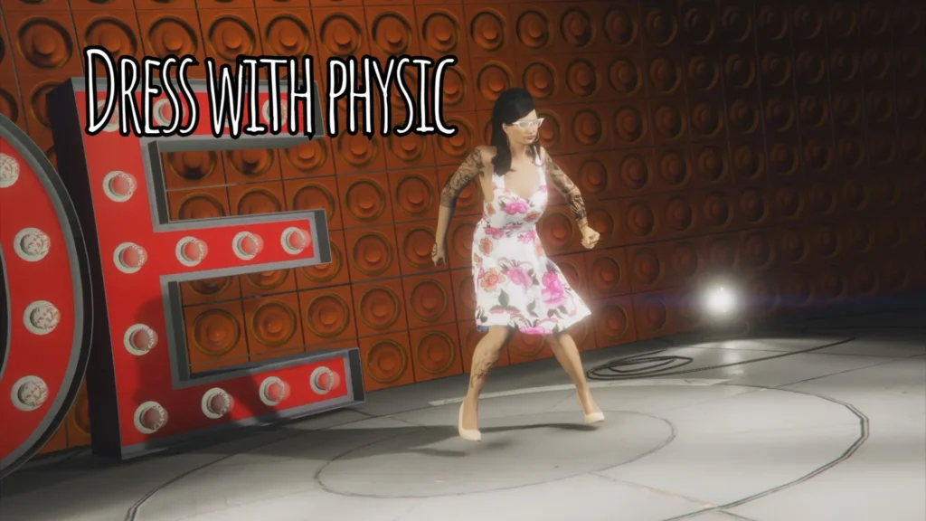Ingame dress, but with physic (mp female)