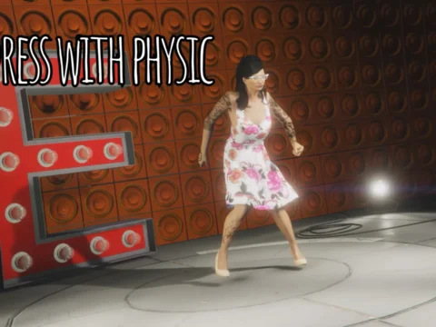 Ingame dress, but with physic (mp female)