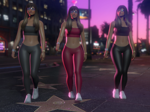 Leather Nightlife Outfit Full Body Mod Mp Female v1