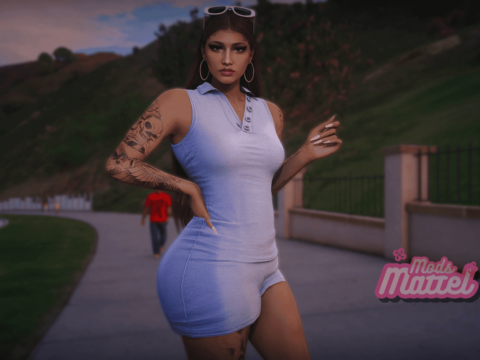 Polo Button Dress for MP Female 1.0
