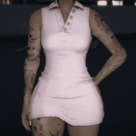 Polo Button Dress for MP Female 1.02