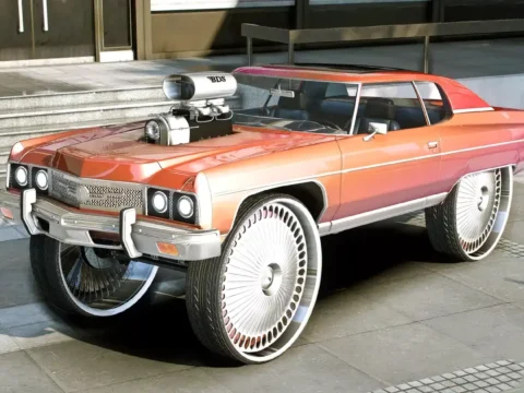 1973 Chevrolet Caprice Juicy Fruit On 32s Dubs