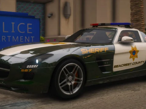 NFSHP: 2010 Mercedes-Benz SLS AMG SCPD [Add-On | NON ELS | Sounds | VehFuncsV | Template] V1.0