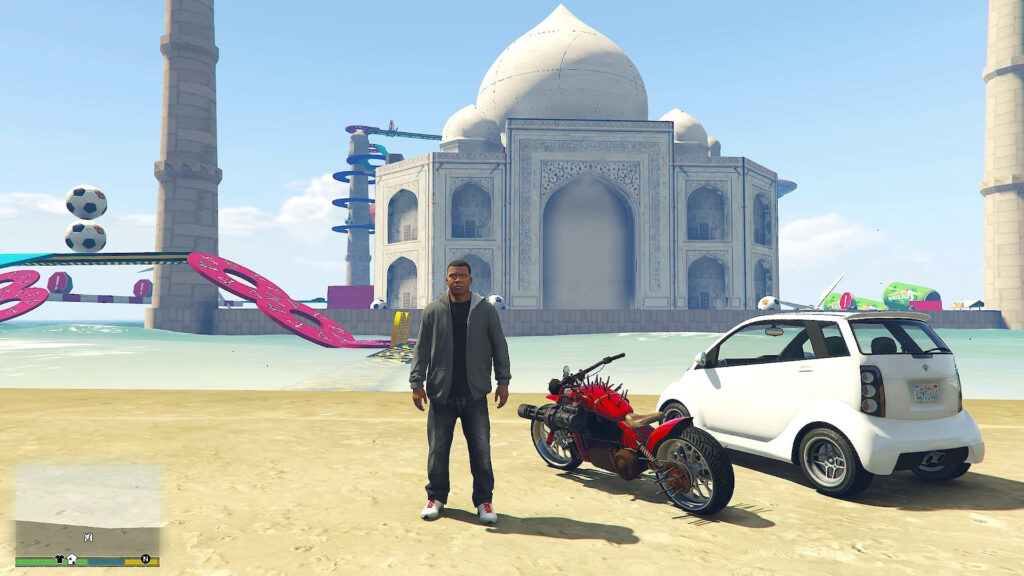 Extreme Bike Parkour Course on TAJ MAHAL | Menyoo PC V1.0