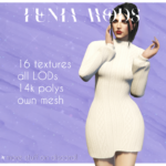 Knitted sweater dress for MP female V1.0 Knitted sweater dress for MP female 1.0