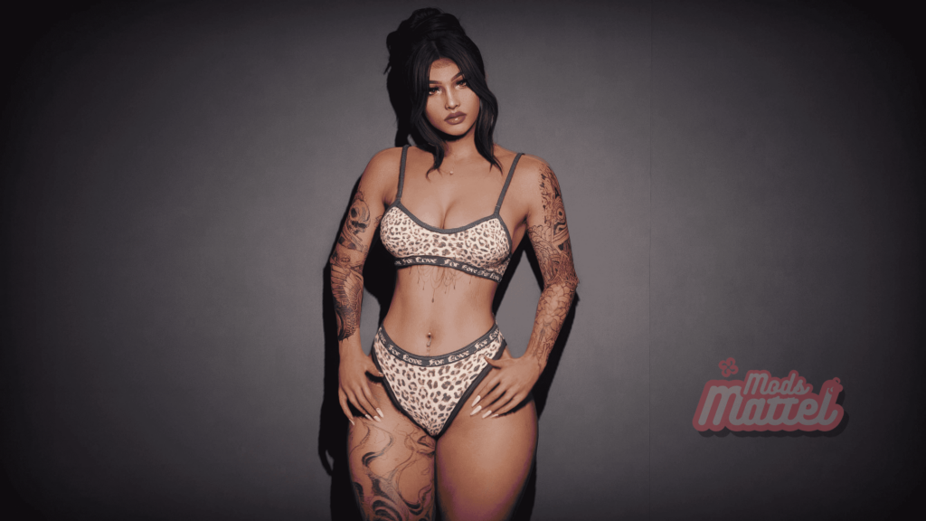 Letter Print Lingerie Set for MP Female 1.0