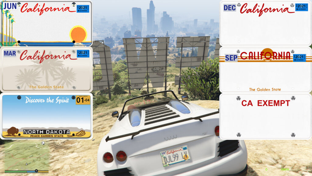Real California & North Dakota License Plate Pack (High Res & New Textures) V2.1