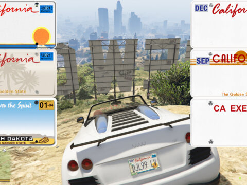Real California & North Dakota License Plate Pack (High Res & New Textures) V2.1
