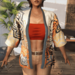Satin Open Kimono for MP Female 1.0