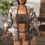 Satin Open Kimono for MP Female 1.02