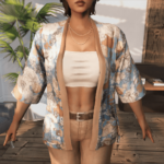 Satin Open Kimono for MP Female 1.03