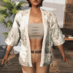 Satin Open Kimono for MP Female 1.04