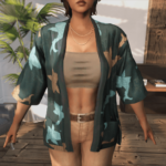 Satin Open Kimono for MP Female 1.05