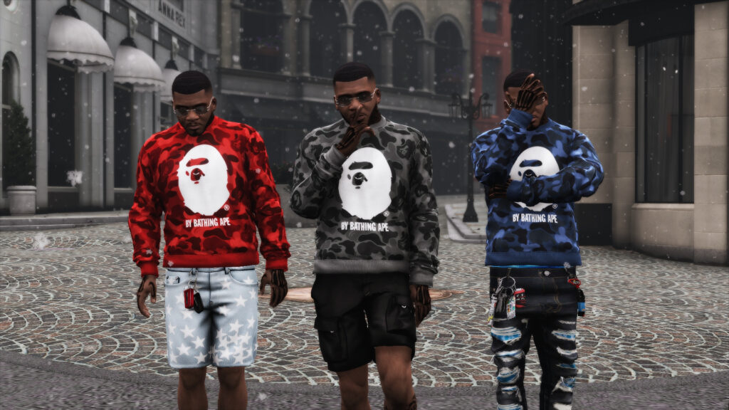 BAPE Sweater pack for Franklin & MP Male V1.0
