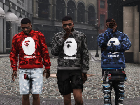 BAPE Sweater pack for Franklin & MP Male V1.0