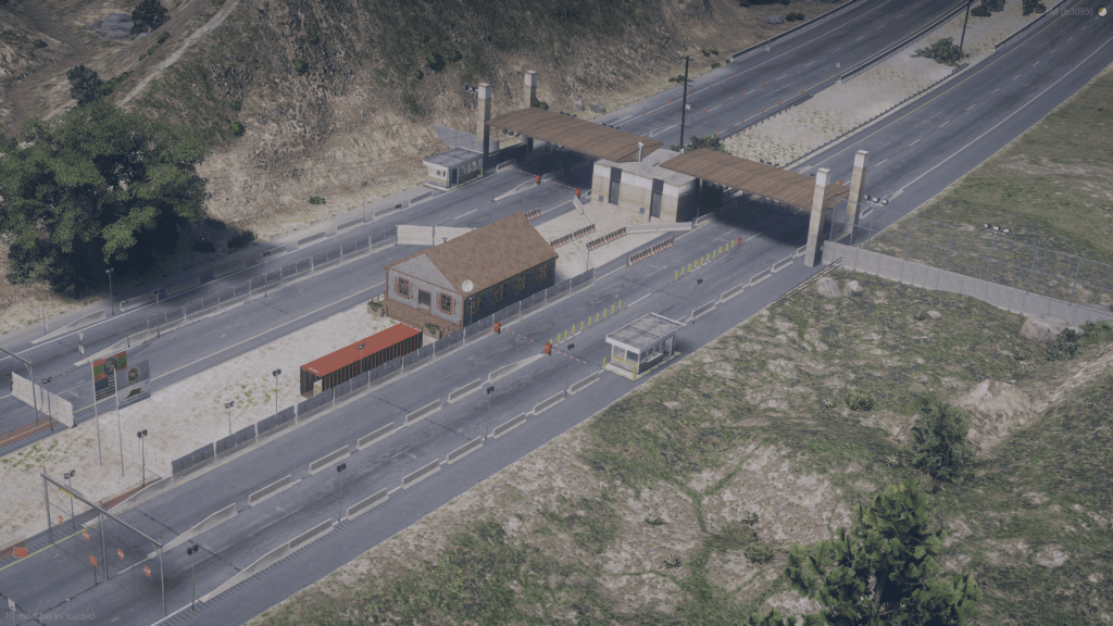 Borderpatrol Checkpoint with station and working gates [YMAP /FiveM]