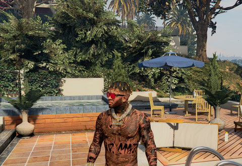 Franklin Nude with Tattoos 1.0