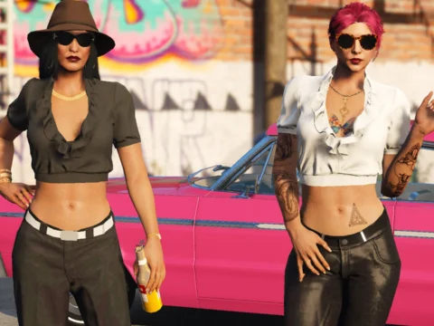 Lowrider blouse adjusted - wear with any pants/skirt 1.0