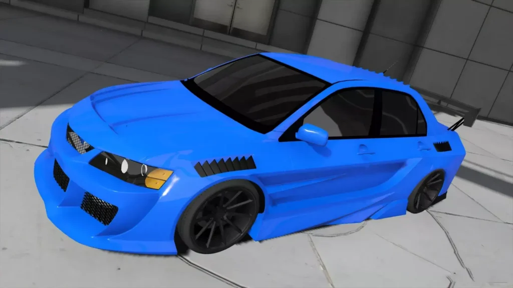 Mitsubishi Evolution Abflug