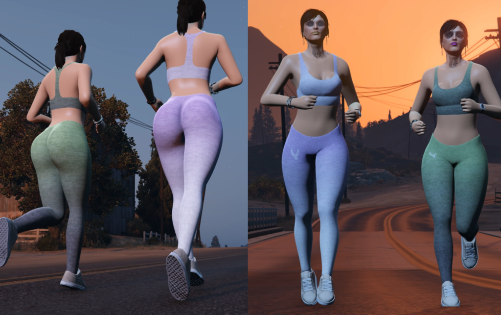 Mp Female Tight Sport Outfit Leggings&Top Full Body Mod