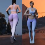 Mp Female Tight Sport Outfit Leggings&Top Full Body Mod