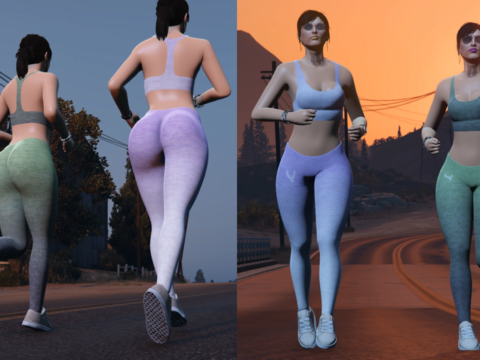 Mp Female Tight Sport Outfit Leggings&Top Full Body Mod