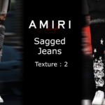 Amiri Sagged Jeans For Franklin & Mp male