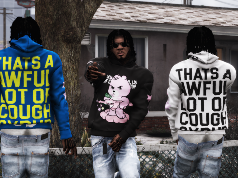 Cough Syrup Pullover Hoodie Retexture Pack for Franklin 1.0