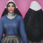 Curly Hair With Wrap For MP Female 1.0