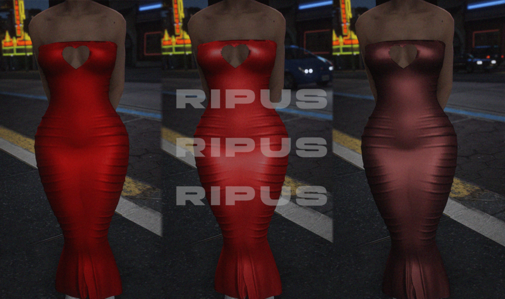Valentine's Day Long Dress for MP Female V1.0