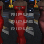 Valentine's Day Long Dress for MP Female V1.0