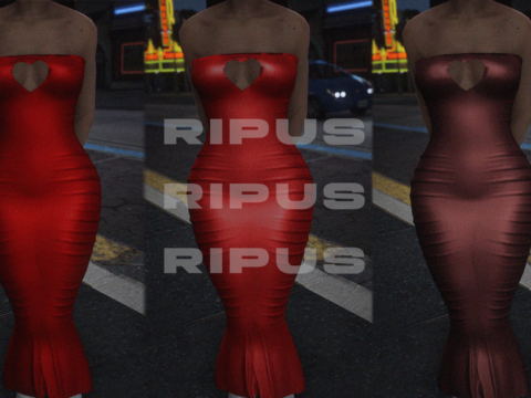 Valentine's Day Long Dress for MP Female V1.0