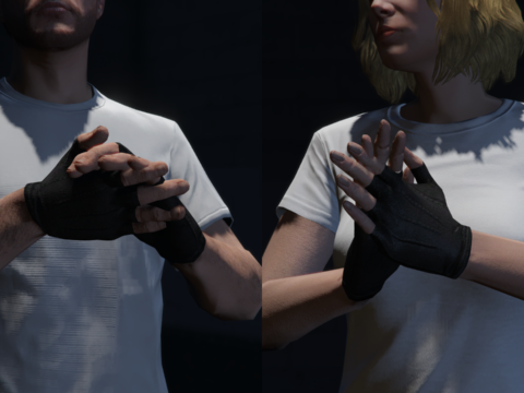 Fingerless Leather Gloves for MP Male / Female V1.0