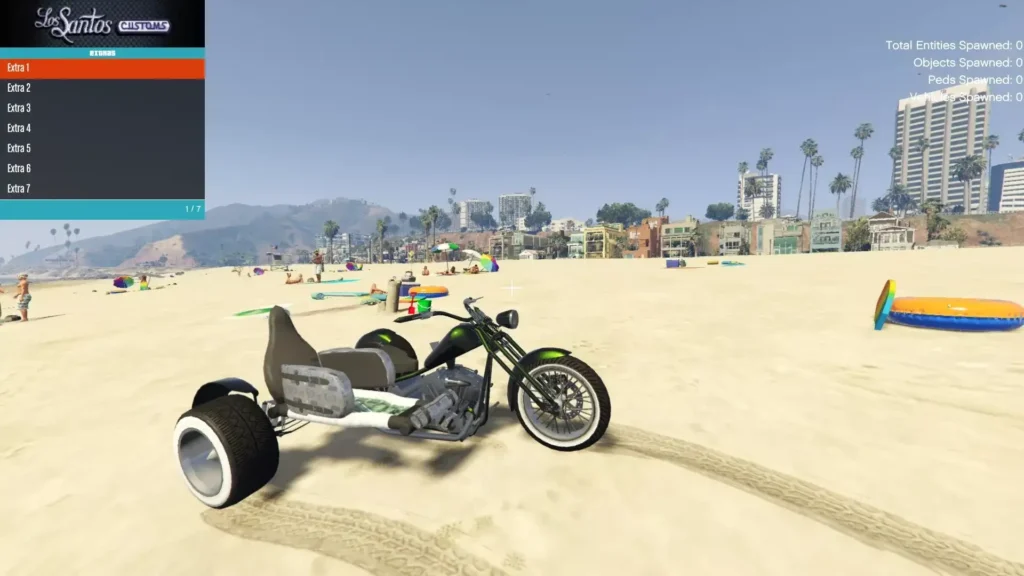 Motorcycle with a seat