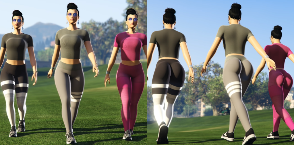 Mp Female Highwaist Leggings Push UP Outfit Tight Shirt & Leggings Full Body Mod