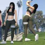 Mp Female Tight Sport Leggings+ Top Full Body Mod JUCE