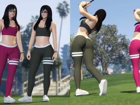 Mp Female Tight Sport Leggings+ Top Full Body Mod JUCE