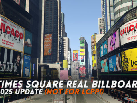 New York Times Square Real Billboard 2025 (LIBERTY CITY V REMIX 3.0)
