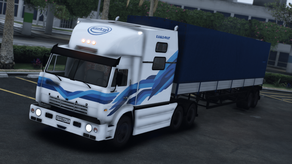 1994 KamAZ 54112M "Riat" [Add-On | Car + Trailer | Extras | Livery | Template]