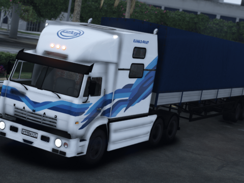 1994 KamAZ 54112M "Riat" [Add-On | Car + Trailer | Extras | Livery | Template]