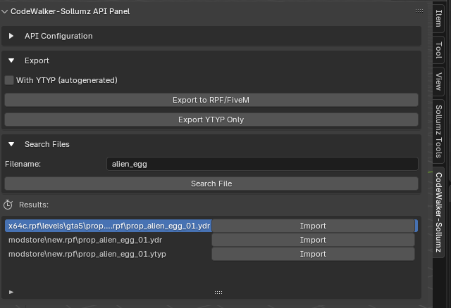 CodeWalker-Sollumz Bridge v1.0